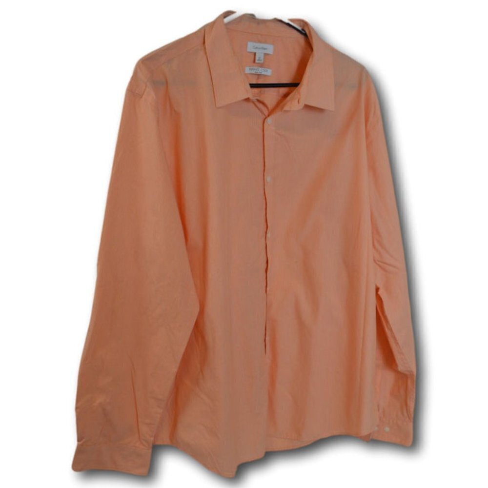 Calvin Klein Infinite Cool Orange Dress Shirt XXL NWOT Non-Iron